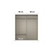 Schwebetürenschrank >Elara< in champagner / Glas champagner - 181x210x62 (BxHxT)