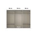Schwebetürenschrank >Elara< in champagner / Glas champagner - 271x210x62 (BxHxT)