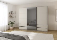 Schwebetürenschrank >Elara< in champagner /...