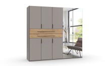 Drehtürenschrank >DIGIT< in SAHARAGRAU / EICHE...
