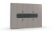 Drehtürenschrank >DIGIT< in SAHARAGRAU DEKOR + GRAFIT - 270x208x58cm (BxHxT)