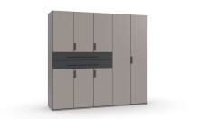 Drehtürenschrank >DIGIT< in SAHARAGRAU +...