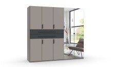 Drehtürenschrank >DIGIT< in SAHARAGRAU /...