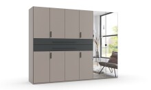 Drehtürenschrank >DIGIT< in SAHARAGRAU /...