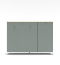 Sideboard >Bari< (inkl. Füße) in Schilf supermatt - 150x110x41cm (BxHxT)