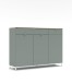 Sideboard >Bari< (inkl. Füße) in Schilf supermatt - 150x110x41cm (BxHxT)