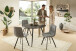 Esstisch >Joe< in Teak, schwarz, Teak, Metall - 111x78x108cm (BxHxT)