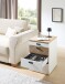 Rollcontainer >Glenn< in Weiß / Artisan Dekor, MDF - 45x66x55cm (BxHxT)
