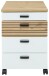 Rollcontainer >Glenn< in Weiß / Artisan Dekor, MDF - 45x66x55cm (BxHxT)