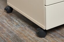Rollcontainer >Glenn< in Basalt / Artisan Eiche Dekor, MDF - 45x66x55cm (BxHxT)