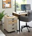 Rollcontainer >Glenn< in Basalt / Artisan Eiche Dekor, MDF - 45x66x55cm (BxHxT)