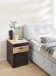 Rollcontainer >Glenn< in Schwarz / Artisan Eiche Dekor, MDF - 45x66x55cm (BxHxT)
