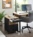 Rollcontainer >Glenn< in Schwarz / Artisan Eiche Dekor, MDF - 45x66x55cm (BxHxT)