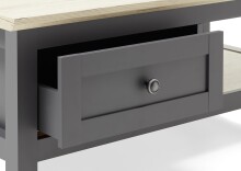 Couchtisch >Bocage< in San Remo, anthrazit, Holzwerkstoff - 114x43x60cm (BxHxT)