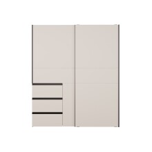 Schwebetürenschrank >WINN 2< in Sandfarbig -...