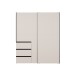 Schwebetürenschrank >WINN 2< in Sandfarbig - 170,3x200,5x61,2cm (BxHxT)