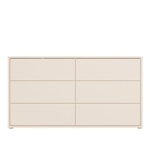 Schubkastenkommode >ALICE SPRINGS< in sandfarbig - 154,5x83,1x41,5cm (BxHxT)