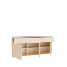 Sideboard >ALICE SPRINGS< in sandfarbig - 184,2x83,1x41,5cm (BxHxT)