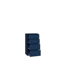 Schubkastenkommode >ALICE SPRINGS< in Nachtblau - 54,8x99,1x34,9cm (BxHxT)