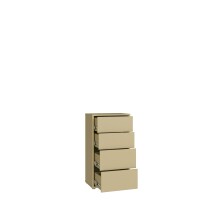 Schubkastenkommode >ALICE SPRINGS< in Buttergelb - 54,8x99,1x34,9cm (BxHxT)
