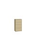 Schubkastenkommode >ALICE SPRINGS< in Buttergelb - 54,8x99,1x34,9cm (BxHxT)