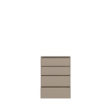 Schubkastenkommode >ALICE SPRINGS< in Taupe - 74,5x99,1x34,9cm (BxHxT)
