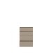 Schubkastenkommode >ALICE SPRINGS< in Taupe - 74,5x99,1x34,9cm (BxHxT)