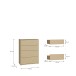 Schubkastenkommode >ALICE SPRINGS< in Buttergelb - 74,5x99,1x34,9cm (BxHxT)