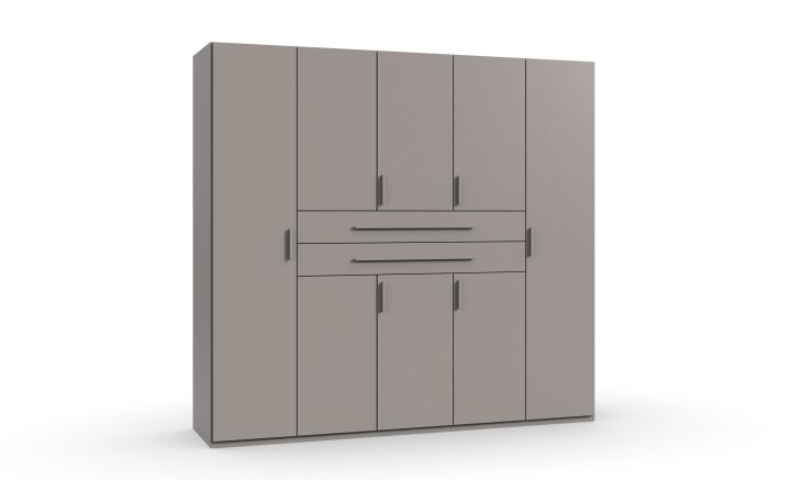 Drehtürenschrank >DIGIT< in SAHARAGRAU - 225x208x58cm (BxHxT)