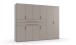 Drehtürenschrank >DIGIT< in SAHARAGRAU - 270x208x58cm (BxHxT)