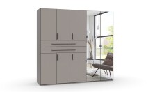Drehtürenschrank >DIGIT< in SAHARAGRAU /...
