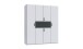 Drehtürenschrank >DIGIT< in WEISS + SCHWARZ - 180x208x58cm (BxHxT)