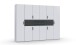 Drehtürenschrank >DIGIT< in WEISS + SCHWARZ - 270x208x58cm (BxHxT)