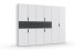 Drehtürenschrank >DIGIT< in WEISS + SCHWARZ - 270x208x58cm (BxHxT)