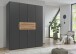 Drehtürenschrank >DIGIT< in GRAFIT - ARTISAN EICHE DEKOR - 180x208x58cm (BxHxT)