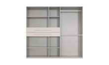 Drehtürenschrank >DIGIT< in GRAFIT - ARTISAN EICHE DEKOR - 225x208x58cm (BxHxT)