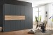 Drehtürenschrank >DIGIT< in GRAFIT - ARTISAN EICHE DEKOR - 270x208x58cm (BxHxT)