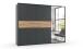 Drehtürenschrank >DIGIT< GRAFIT / ARTISAN EICHE DEKOR / SPIEGEL - 270x208x58 (BxHxT)