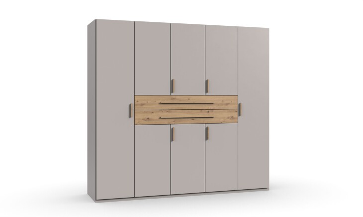 Drehtürenschrank >DIGIT< in KASCHMIR / ARTISAN EICHE DEKOR - 225x208x58 (BxHxT)