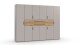 Drehtürenschrank >DIGIT< in KASCHMIR / ARTISAN EICHE DEKOR - 270x208x58 (BxHxT)