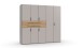 Drehtürenschrank >DIGIT< in KASCHMIR /  ARTISAN EICHE DEKOR - 225x208x58 (BxHxT)