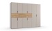 Drehtürenschrank >DIGIT< in KASCHMIR / ARTISAN EICHE DEKOR - 270x208x58 (BxHxT)