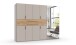 Drehtürenschrank >DIGIT< KASCHMIR / ARTISAN EICHE DEKOR / SPIEGEL - 270x208x58 (BxHxT)