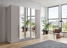 Drehtürenschrank >LONDON< in SAHARAGRAU +...
