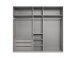 Drehtürenschrank >LONDON< in SAHARAGRAU + ARTISAN EICHE DEKOR - 225x208x58cm (BxHxT)