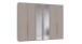 Drehtürenschrank >LONDON< in SAHARAGRAU + ARTISAN EICHE DEKOR - 270x208x58cm (BxHxT)