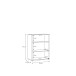 Kommode >ALICE SPRINGS< in sandfarbig - 74,5x99,1x41,5cm (BxHxT)