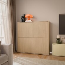 Highboard >ALICE SPRINGS< in Elegancia Eiche Dekor - 124,5x121,5x34,9cm (BxHxT)