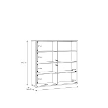 Highboard >ALICE SPRINGS< in Elegancia Eiche Dekor - 124,5x121,5x34,9cm (BxHxT)