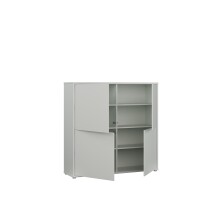 Highboard >ALICE SPRINGS< in Secret grey - 124,5x121,5x34,9cm (BxHxT)